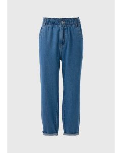 Mid Wash Paperbag Jeans