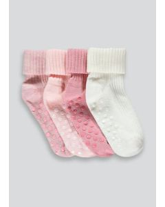 4 Pack Ribbed Socks