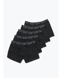 5 Pack Keyhole Trunks - Black - XL