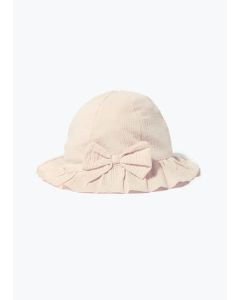 Girls Seersucker Bow Baby Sun Hat (Newborn-24mths)