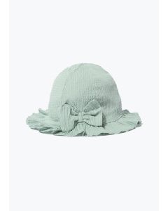 Girls Seersucker Bow Baby Sun Hat (Newborn-24mths)