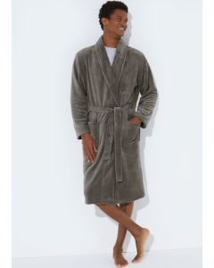 Grey Fleece Dressing Gown