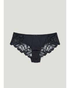 Black Lace Detail Brazilian Knickers