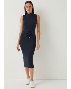 Et Vous Navy Knitted Midi Dress