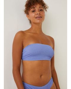 Lilac Crinkle Bandeau Bikini Top