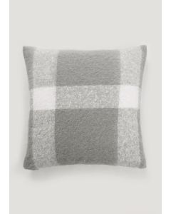 Check Faux Mohair Cushion