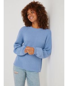 Blue Cable Knit Jumper