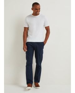 Slim Fit Cargo Trousers - Navy - 36S