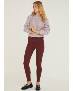 April Burgundy Super Skinny Jeans