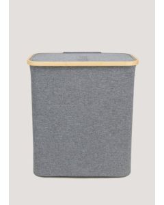 Bamboo Rim Slim Laundry Basket