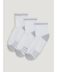 Boys 3 Pack White Sports Socks