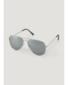 Silver Aviator Sunglasses