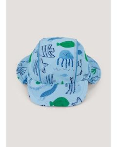 Blue Nautical Baby Sun Hat (Newborn-23mths)