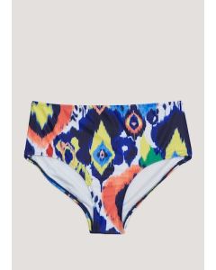 Multicoloured Print High Waisted Bikini Bottoms