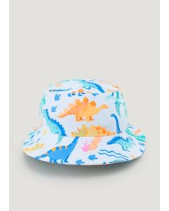 Boys Blue Dinosaur Swimming Bucket Hat (6mths-6yrs)