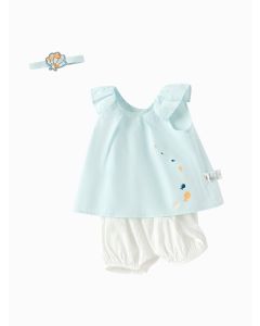 Baby Girl Have Fun Style Woven Short Sleeve Set