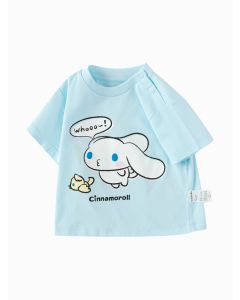 Baby Unisex Round v-neck short-sleeved T-shirt