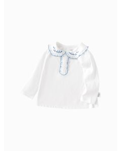 Baby Girl Lapel long sleeve T-shirt