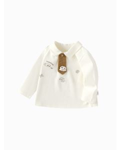 Baby Boy Lapel long sleeve T-shirt