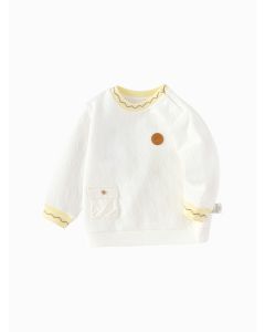 Baby Boy Round v-neck long-sleeved T-shirt