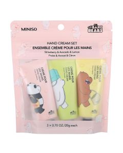 We Bare Bears Hand Cream Set(Strawberry+Avocado+Lemon)-Multi-One Size