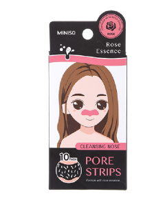 Rose Cleansing Nose Pore Strips-Pink-One Size