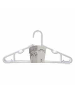 Simple Cloth Hanger 10 Counts-White-One Size