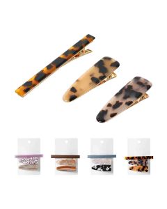 Cellulose Acetate Series Water Drop Shaped Hair Clip 3pcs