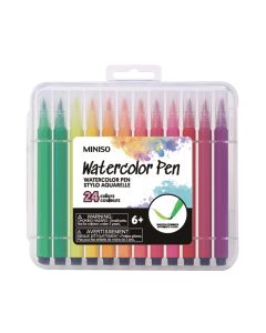 Watercolor Pens Set with Soft Tip (24 Colors)-Multi