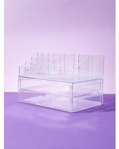 Transparent Free Combination Series Multi-grid Cosmetics Storage Case (L)-Clear-One Size