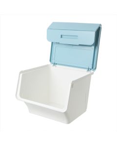 Storage Box with Wide Opening (L)(Blue)-One Size