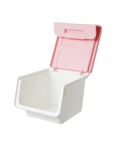 Storage Box with Wide Opening (S)(Pink)-One Size