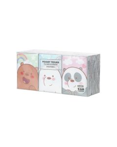 We Bare Bears Collection 4.0 Fragrance-Free Facial Tissues With(9Sheets*9 Packs)-Multi-One Size