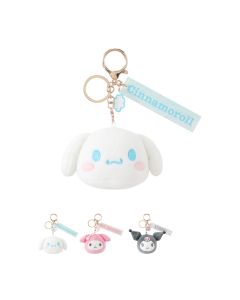 Sanrio characters Collection Head-shaped Plush Pendant (3 Assorted Models)-Multi-One Size