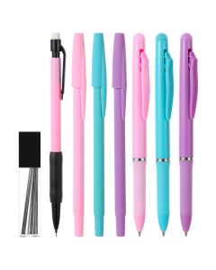 8 Pcs Stationery Set?3 0.7mm Erasable Pens, 1 0.5mm Mechanical Pencil & 1 Lead Refill Tube, 3 0.7mm