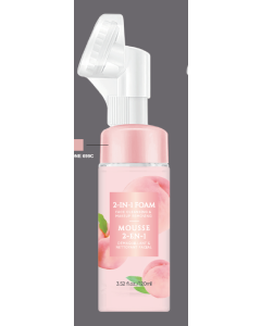 Peach Facial Cleansing Mousse-Pink-One Size