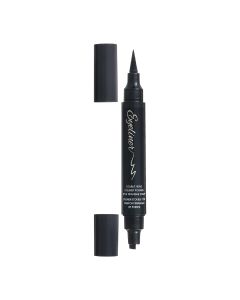 Double Head Eyeliner (Pointed Tip & Triangle Stamp)-Black-One Size