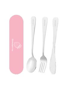 Fruit Series Cutlery Kit (4 Piece Kit)(Strawberry)