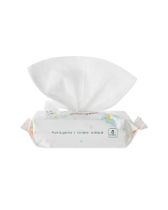 Baby Holiday Baby Thick Soft Wet Wipes (8 Wipes 8 Packs)-White-One Size