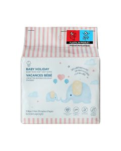 Baby Holiday Baby Thick Soft Wet Wipes (20 Wipes 5 Packs)-White-One Size