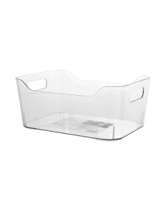 Transparent Series Plastic Storage Bin (S)(Transparent)-Clear-One Size