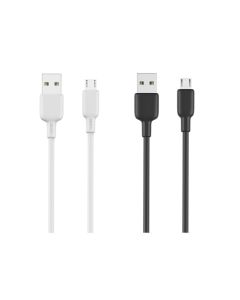 1 Meter Android Charger Cord 2 Pack White & Black