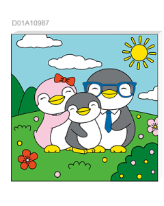 Painting Kit 25 25cm(Penguin Family)-Multi-One Size