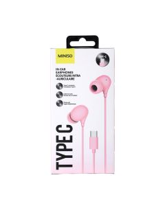 Type-C In-Ear Wired Earphones with Microphone Pink Model: W10107