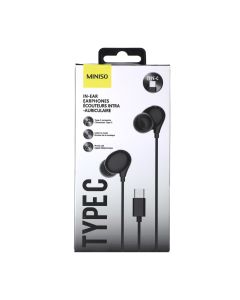 Type-C In-Ear Wired Earphones with Microphone Black Model: W10107