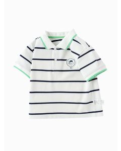 Toddler Boy Have Fun Style Lapel Short Sleeve T-Shirt