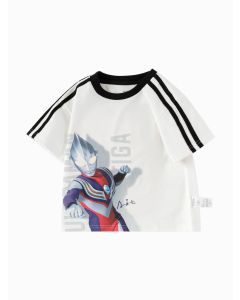 Toddler Boy Have Fun Style Round V-Neck Short Sleeve T-Shirt