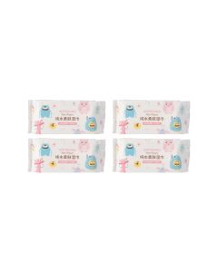 Monster Paradise Collection MINI Softening Wet Wipes (8 Wipes x 8 Pack)-White-One Size