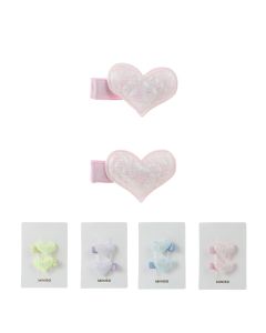 Kids Lovely Heart Hair Clips 2 pcs