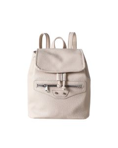 Litchi Grain Solid Color Backpack